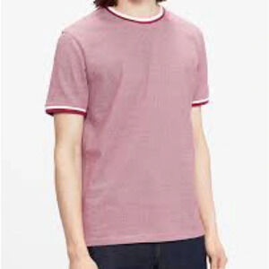 Ted Baker Fresair Mesh Tee 100% Cotton in Dark Red - Size Large (Ted Size 4)